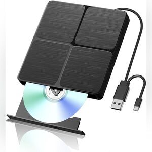 External Blu Ray USB CD/DVD Drive portable great for travel